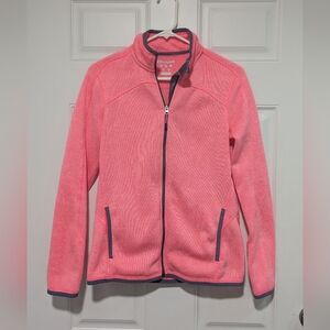 Champion Pink Full-Zip Jacket with Gray Trim